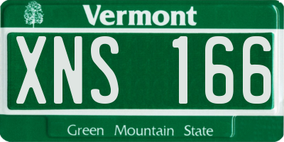 VT license plate XNS166