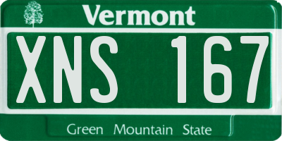 VT license plate XNS167