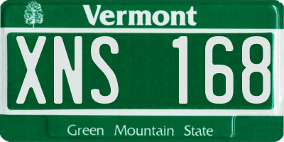 VT license plate XNS168