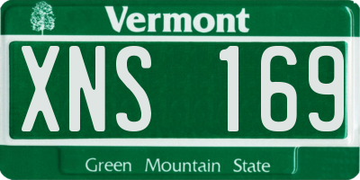 VT license plate XNS169