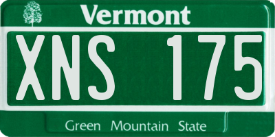 VT license plate XNS175