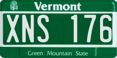 VT license plate XNS176