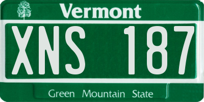 VT license plate XNS187