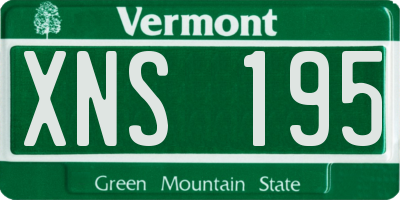 VT license plate XNS195