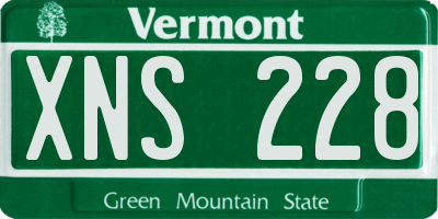 VT license plate XNS228