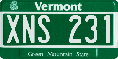 VT license plate XNS231
