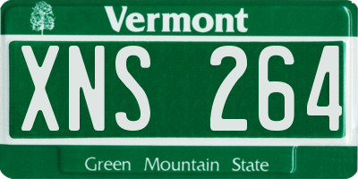 VT license plate XNS264