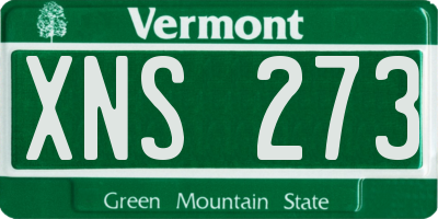 VT license plate XNS273