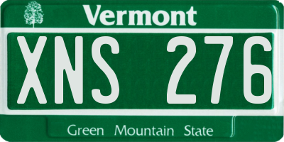 VT license plate XNS276