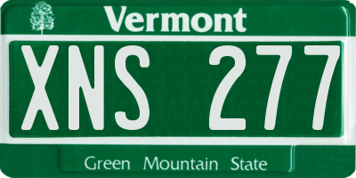 VT license plate XNS277