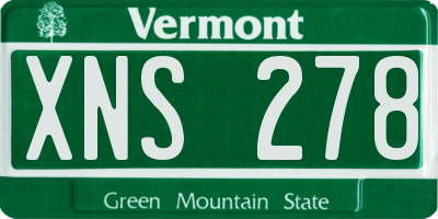 VT license plate XNS278