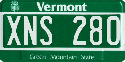 VT license plate XNS280