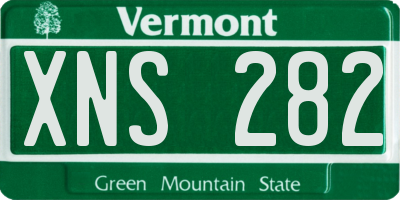 VT license plate XNS282