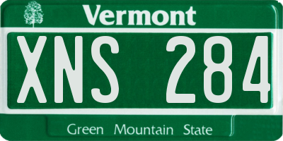 VT license plate XNS284
