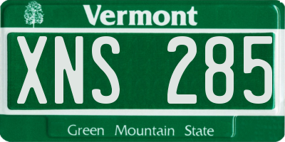 VT license plate XNS285