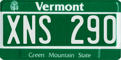 VT license plate XNS290