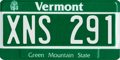 VT license plate XNS291