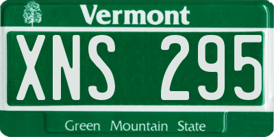 VT license plate XNS295
