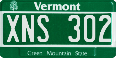 VT license plate XNS302
