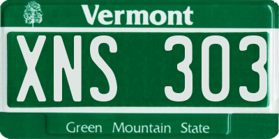 VT license plate XNS303