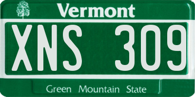 VT license plate XNS309