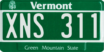 VT license plate XNS311