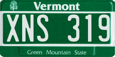 VT license plate XNS319