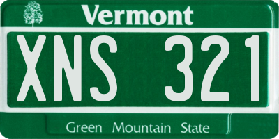 VT license plate XNS321