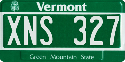 VT license plate XNS327