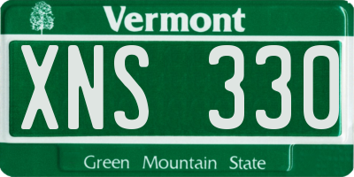 VT license plate XNS330