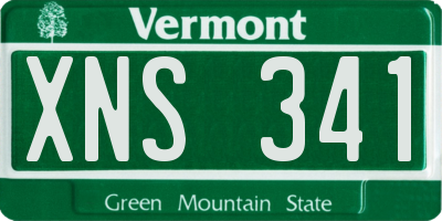 VT license plate XNS341