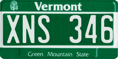 VT license plate XNS346