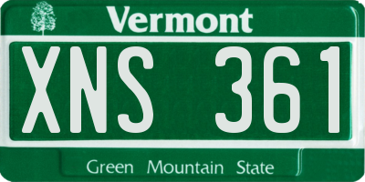 VT license plate XNS361