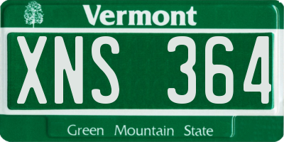 VT license plate XNS364