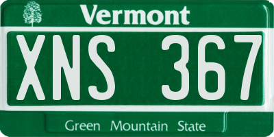 VT license plate XNS367