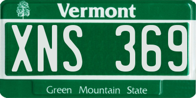 VT license plate XNS369