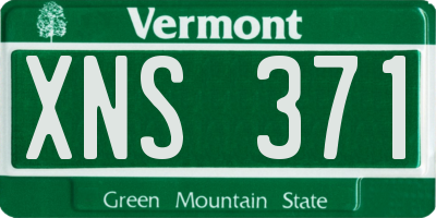 VT license plate XNS371