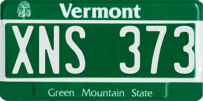VT license plate XNS373