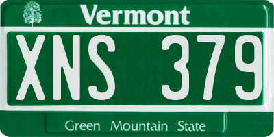 VT license plate XNS379