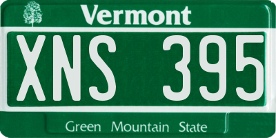 VT license plate XNS395
