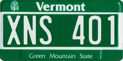 VT license plate XNS401