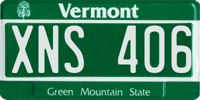 VT license plate XNS406