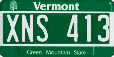 VT license plate XNS413