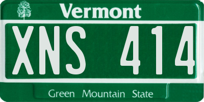 VT license plate XNS414