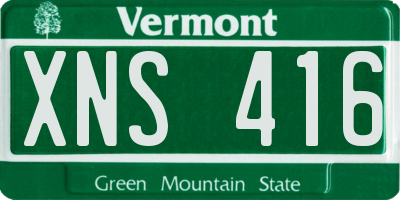VT license plate XNS416