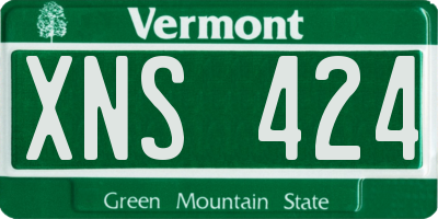 VT license plate XNS424