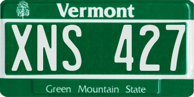 VT license plate XNS427