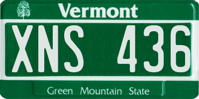 VT license plate XNS436