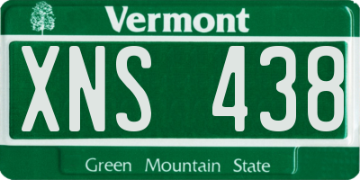 VT license plate XNS438