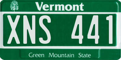 VT license plate XNS441